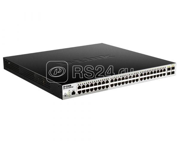 Коммутатор управляемый L2 DGS-1210-52MPP/ME/B3A с 48 портами 10/100/1000Base-T (PoE 802.3af/802.3at (30Вт) и 4 портами 1000Base-X SFP; PoE-740Вт D-link 1857399