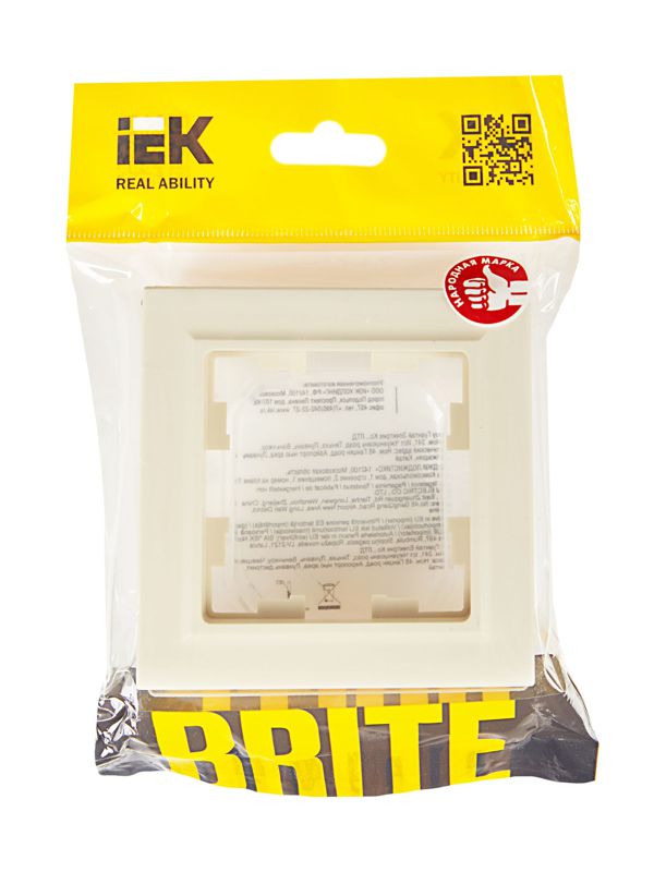 Рамка 1-м IP44 BRITE РУ-1-БрКр-44 беж. IEK BR-M12-44-K10