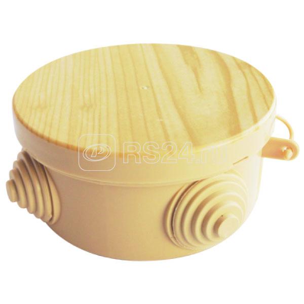 Коробка распаячная ОП 85х40мм с гермовводами светл. дерево Урал Пак КО-81001085-032