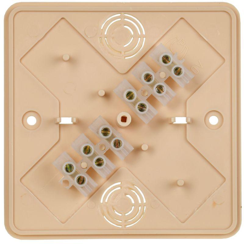 Коробка распаячная ОП 100х100х44 IP20 КМ41222-04 (6 клем. 6кв.мм) сосна IEK UKO10-100-100-044-K34