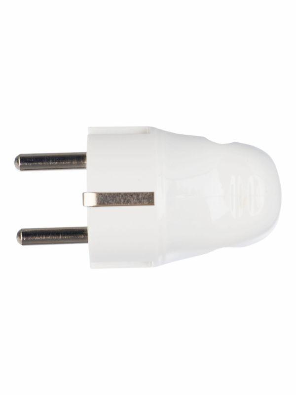 Вилка угловая ВПу11-01-Ст разборная с заземл. 16А бел. IEK EVP11-16-01-K01