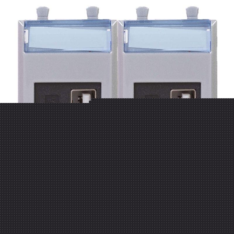 Устройство зарядное USB модульное 2мод. Avanti "Закаленная сталь" DKC 4404542