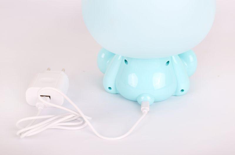 Светильник настольный KD-890 C13 LED 3Вт диммир. мишка в очках голуб. Camelion 13890