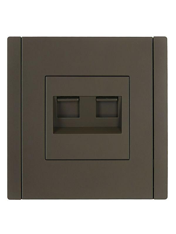 Розетка компьютерная 2-м RJ45 кат.6 FORTE&PIANO FP334 сер. IEK FP-K20-2-K03