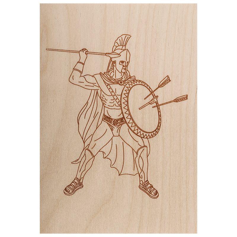 Набор досок для выжигания "Набор №2" (воин/динозавр/собака/машина/без рисунка) 148х210мм (А5) пакет (уп.5шт) Rexant 12-0937