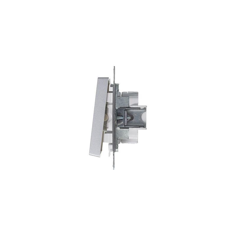 Переключатель проходной 1-кл. СП AtlasDesign 10А IP20 (сх. 6) 10AX механизм алюм. SE ATN000361