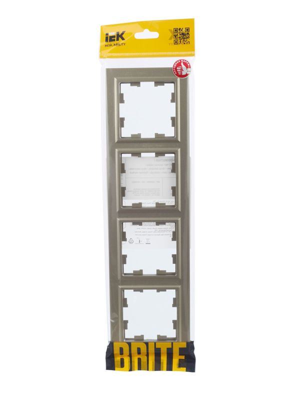 Рамка 4-м BRITE РУ-4-БрШ шампань IEK BR-M42-K37