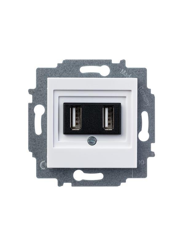 Устройство зарядное USB двойн. Levit бел. ABB 2CHH290040A6003