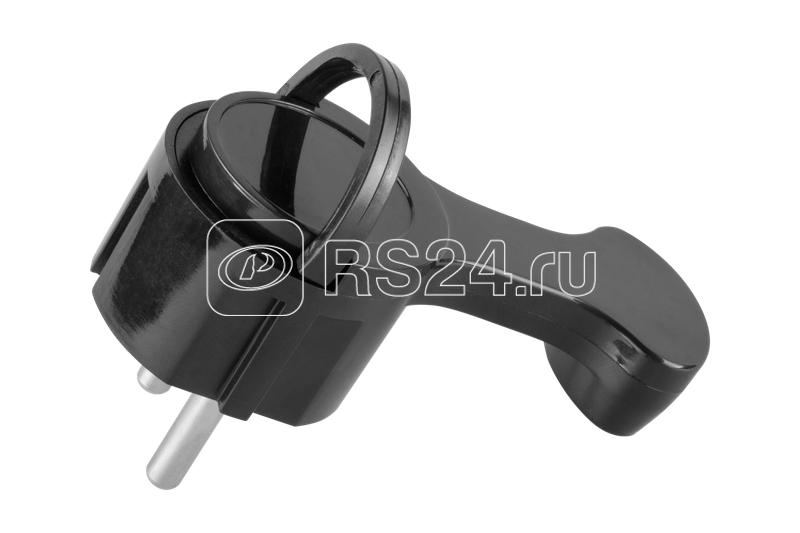 Вилка ABS-пластик угловая плоская (8мм) 16А 250В IP20 черн. Duwi 30477 7