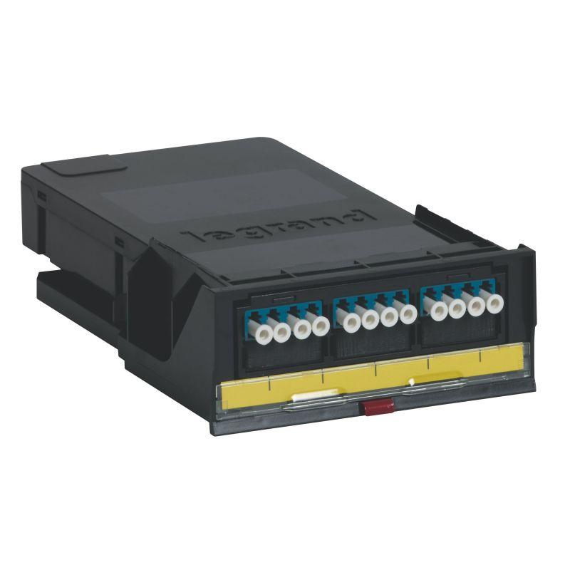 Кассета высокой плотности MTP одномод. OS2 12 коннекторов LC для установки в модульную оптическую полку HD Leg 032149