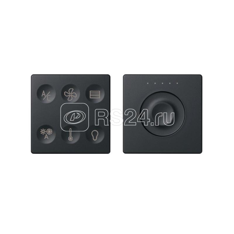 Комплект выключателя 6-кл. сенсорн. + регулятор Т2 LON; RJ12 графит Simon82 Sense 8000674-038