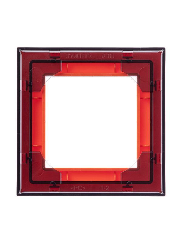 Рамка Levit 1п оранж./дым. черн. ABB 2CHH015010A6066