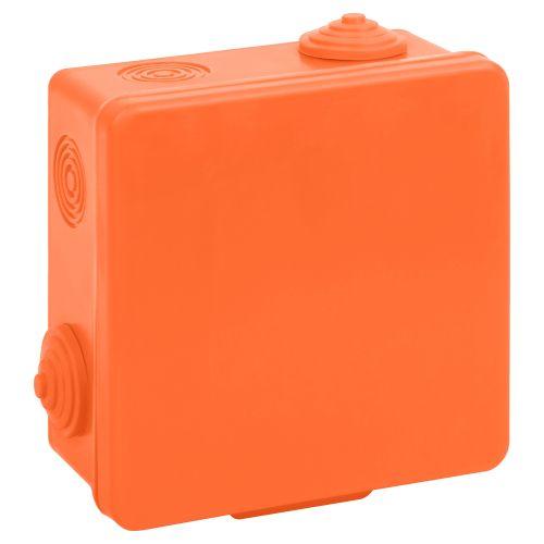 Коробка распаячная огнестойкая 100х100х50 с гермовводами 8 входов IP54 оранж. KOR-100-100-50-8g-OR-FR Эра Б0068901