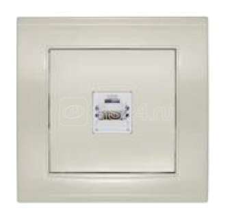 Розетка компьютерная 1-м СП Бриллиант сл. кость UNIVersal 7948820