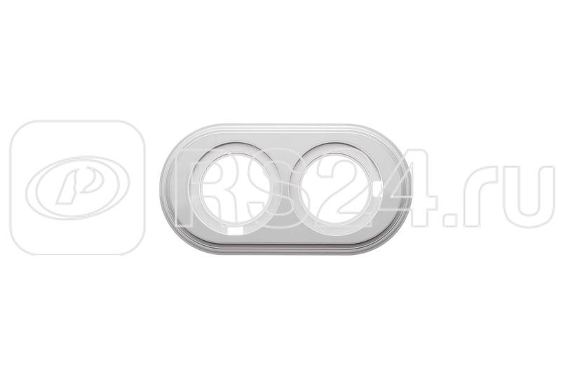 Рамка 2-м Лизетта ретро ABS-пластик бел. Bironi BF1-620-21