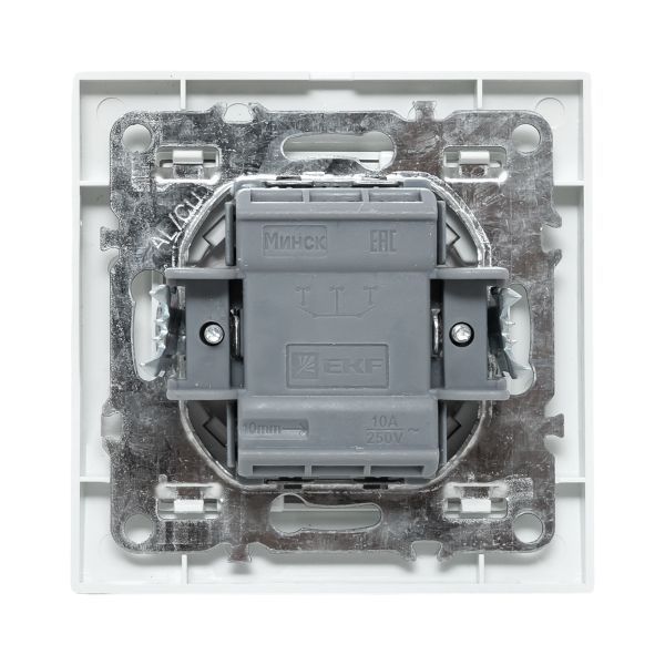 Выключатель 1-кл. СП Минск 10А IP20 с индикатором бел. Basic EKF ERV10-121-10