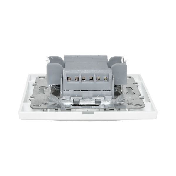 Выключатель 2-кл. СП Минск 10А IP20 с индикатором бел. Basic EKF ERV10-123-10