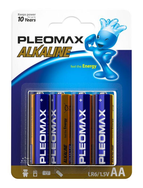 Элемент питания алкалиновый AA/LR6 BP-4 (блист.4шт) Pleomax C0019242