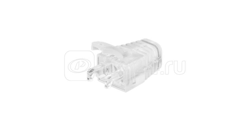Колпачок защитный для коннекторов RJ45 под кабели d6.5мм с защитой защелки прозр. (уп.100шт) NIKOMAX NMC-RJBOOT65B-TR-100