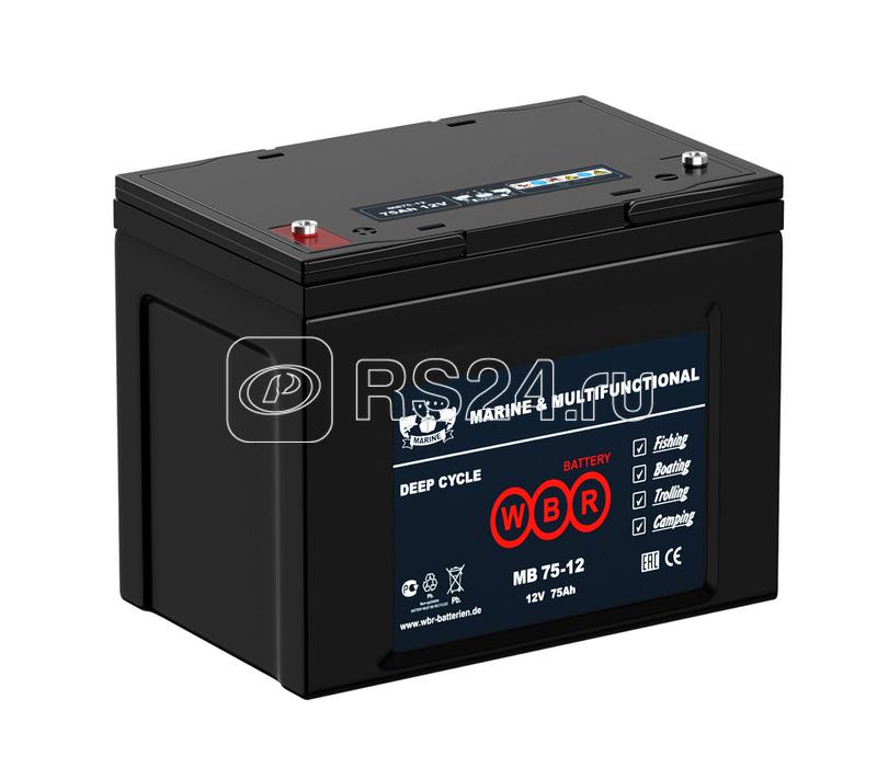 Аккумулятор тяговый лодочный 12В 75А.ч WBR MB75-12 WBR