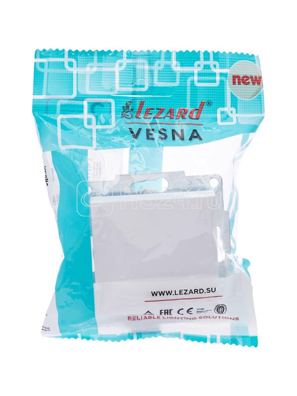 Выключатель 1-кл. СП Vesna с индикацией механизм бел. LEZARD 742-0288-111