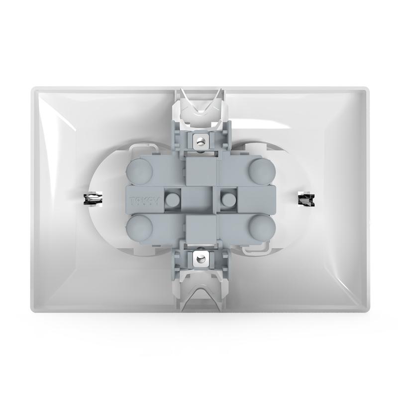 Розетка 2-м СП AVA 16А IP20 с заземл. защ. шторки в сборе бел. TOKOV LIGHT TKL-AV-R2FZSF-C01