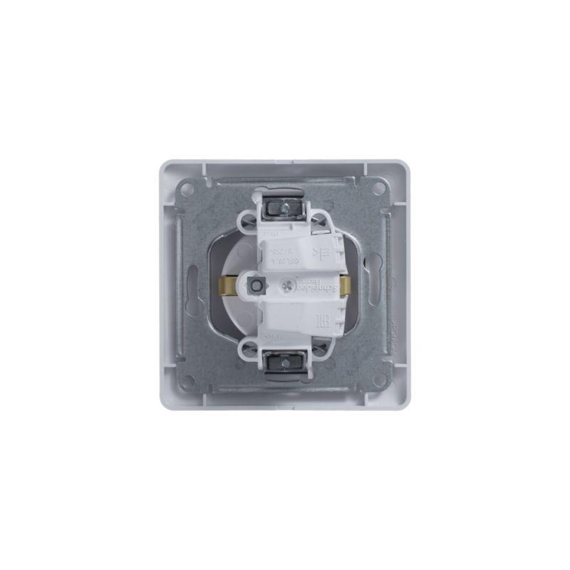 Розетка 1-м СП Glossa 16А IP20 с заземл. защ. шторки в сборе бел. SE GSL000144