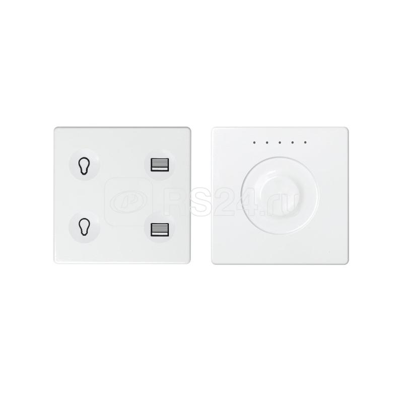 Комплект выключателя 4-кл. сенсорн. + регулятор Т2 LON; RJ12 бел. Simon82 Sense 8000654-030