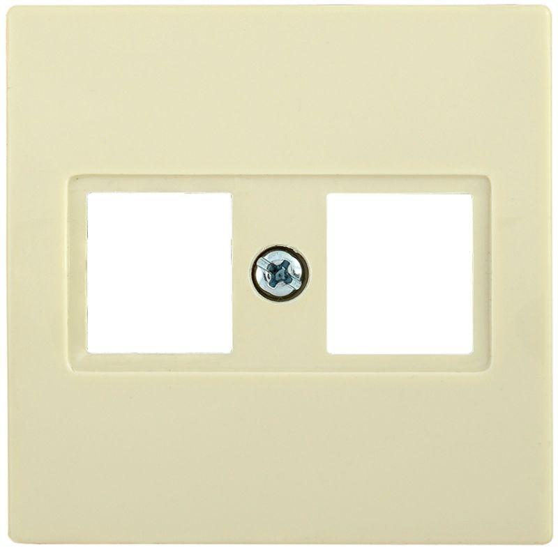 Накладка компьютерная 2-м BOLERO НК45-2-БК RJ45 кат.5E крем. IEK ENB12-R-K33