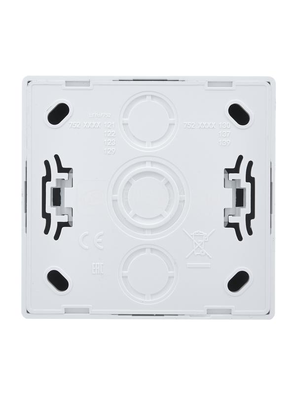 Розетка 1-мест. с заземл. LETO ПБТ бел. LEZARD 752-0200-122B