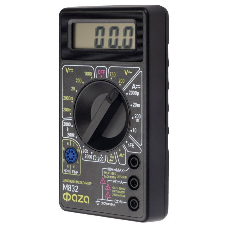 Мультиметр цифровой M832 ФАZА 5000414