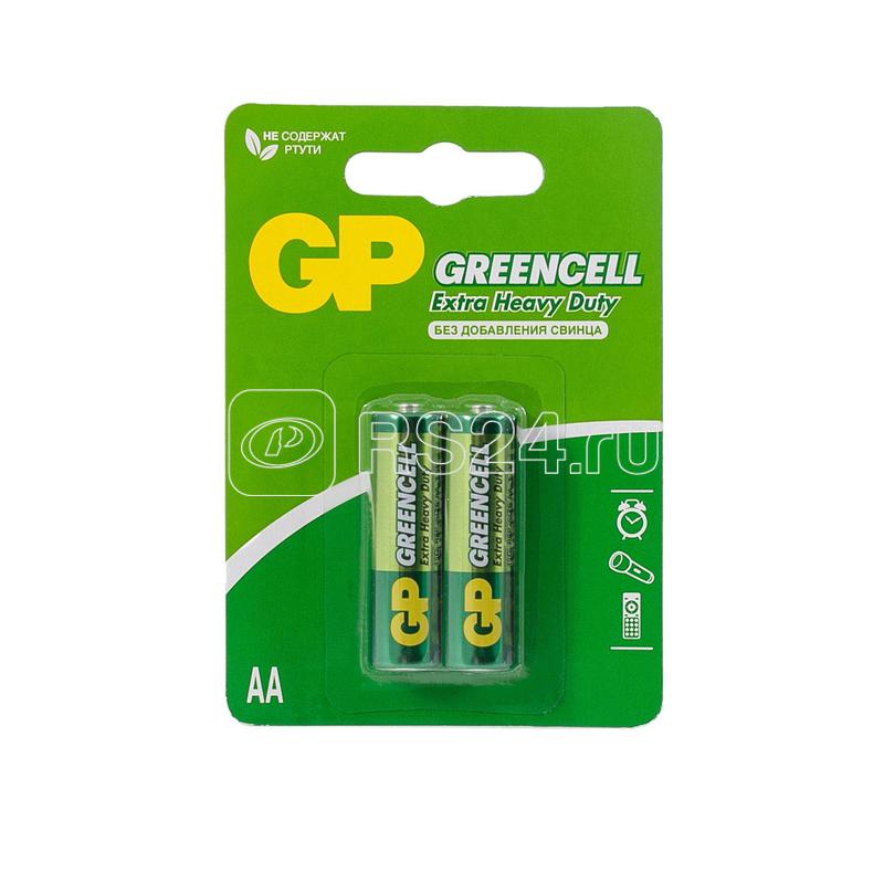Элемент питания солевой AA/R6 1.5В GreenCell (блист.2шт) GP 2768