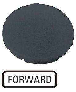 Шильдик кнопочный плоский "FORWARD" M22-XD-S-GB15 черн. EATON 218205