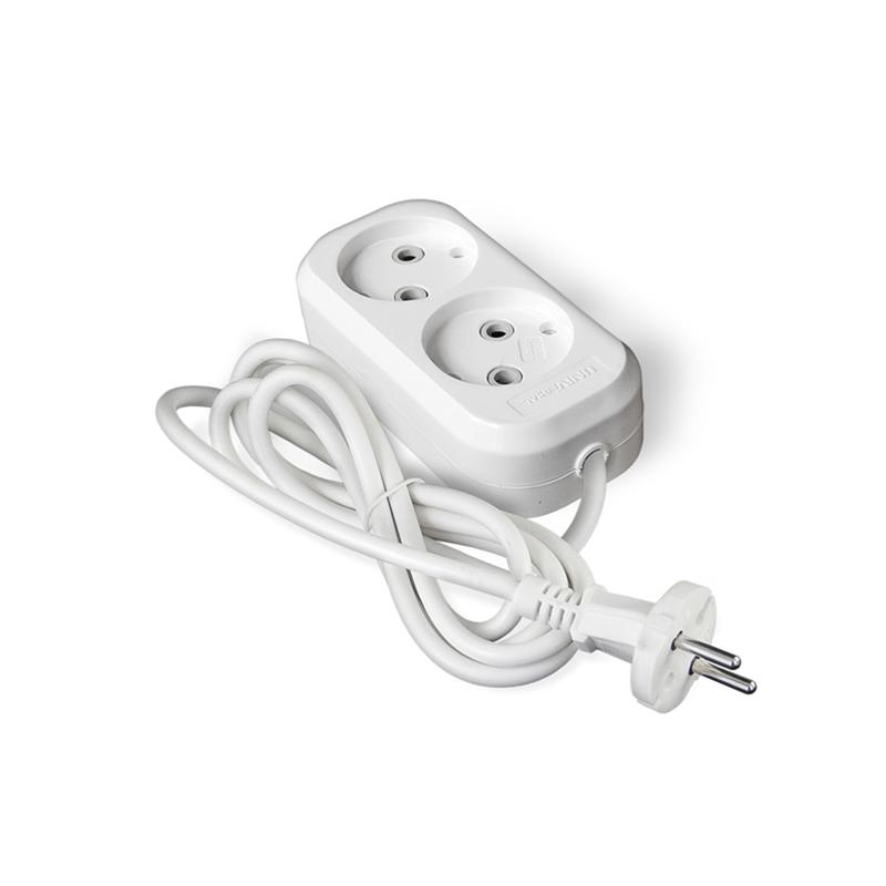 Удлинитель 2х2м без заземл. 6А IP20 У6-011М ПВС 2х0.75 UNIVersal 011М-02