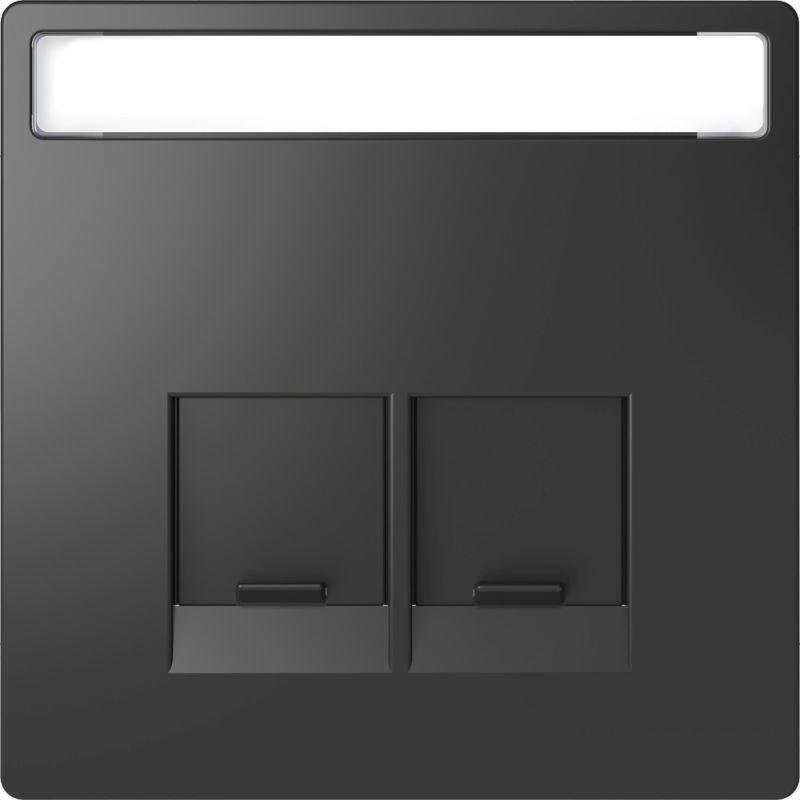 Накладка центральная Merten D-Life для 2мод. разъемов SE SD антрацит SchE MTN4574-6034