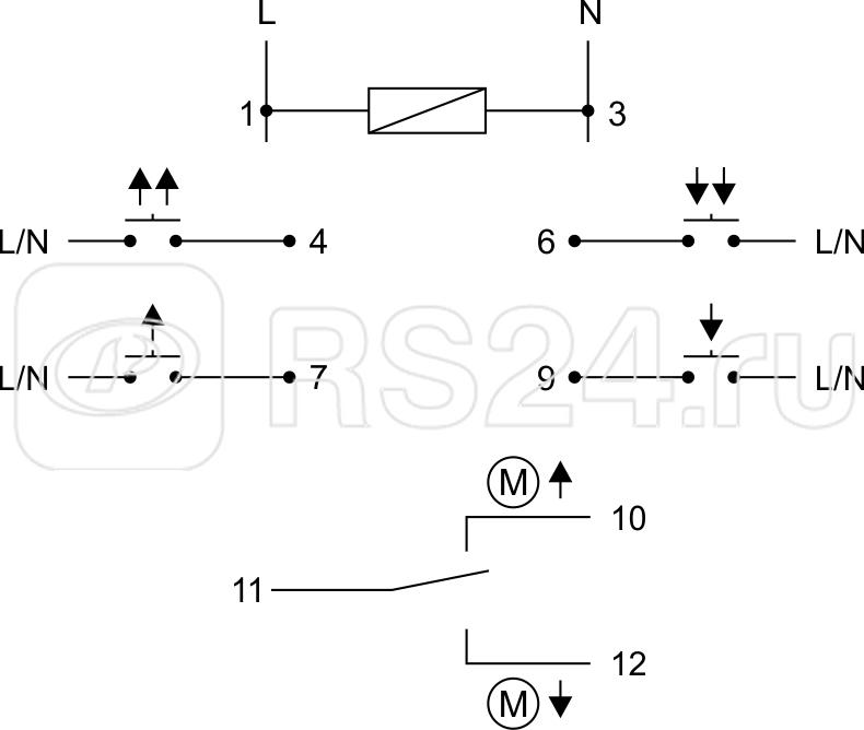 Реле управления ролетами STR-3D (групповое локальное управление установка на DIN-рейке 100-265В AC 2А IP20) F&F EA14.003.001