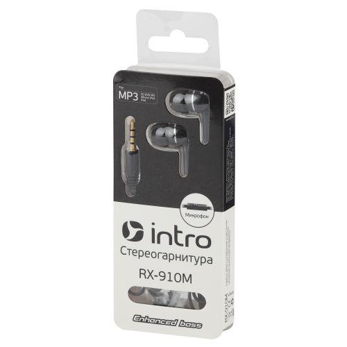 Вкладыши-гарнитура RX-910M черн. Intro Б0023840