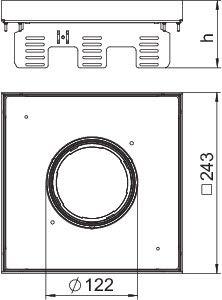 Рамка кассетная RKFN2 UZD3 9 243х243мм 9VS25 OBO 7409380