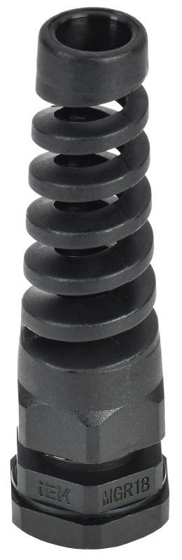 Сальник MGR18 d5-10мм IP68 с гибким отводом черн. IEK YSA23-08-18-68-K02