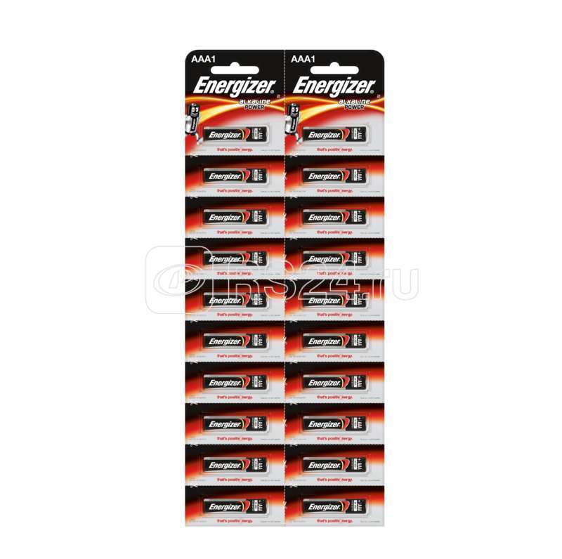 Элемент питания алкалиновый AAA/LR03/286 Alkaline Power BL20 (блист.20шт) Energizer 426941