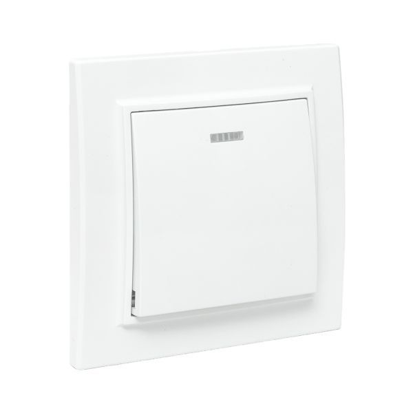 Выключатель 1-кл. СП Минск 10А IP20 с индикатором бел. Basic EKF ERV10-121-10