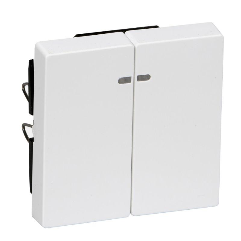 Клавиша 2-м Merten с окошком для свет. инд. активно бел. SchE MTN3420-0325