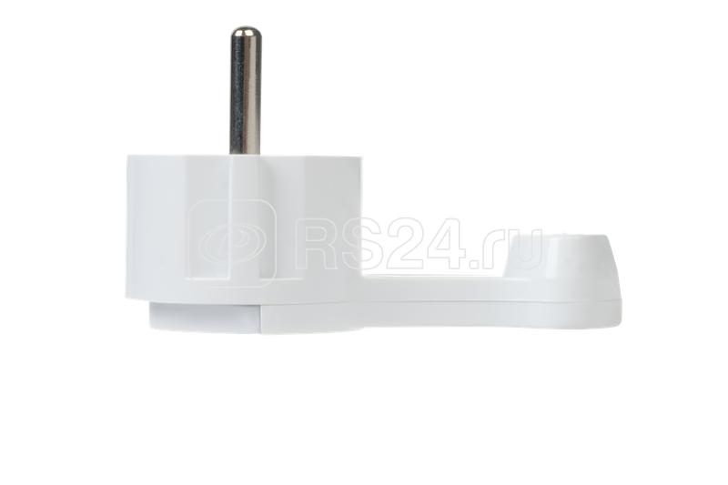 Вилка ABS-пластик угловая плоская (8мм) 16А 250В IP20 бел. Duwi 30476 0