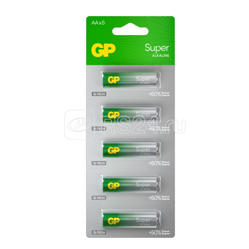 Элемент питания алкалиновый AA/LR6 1.5В Super Alkaline G-Tech (блист.5шт) GP 1290