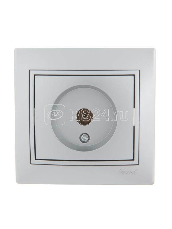 Розетка телевизионная проходная TV СП Mira сер. металлик LEZARD 701-1010-129