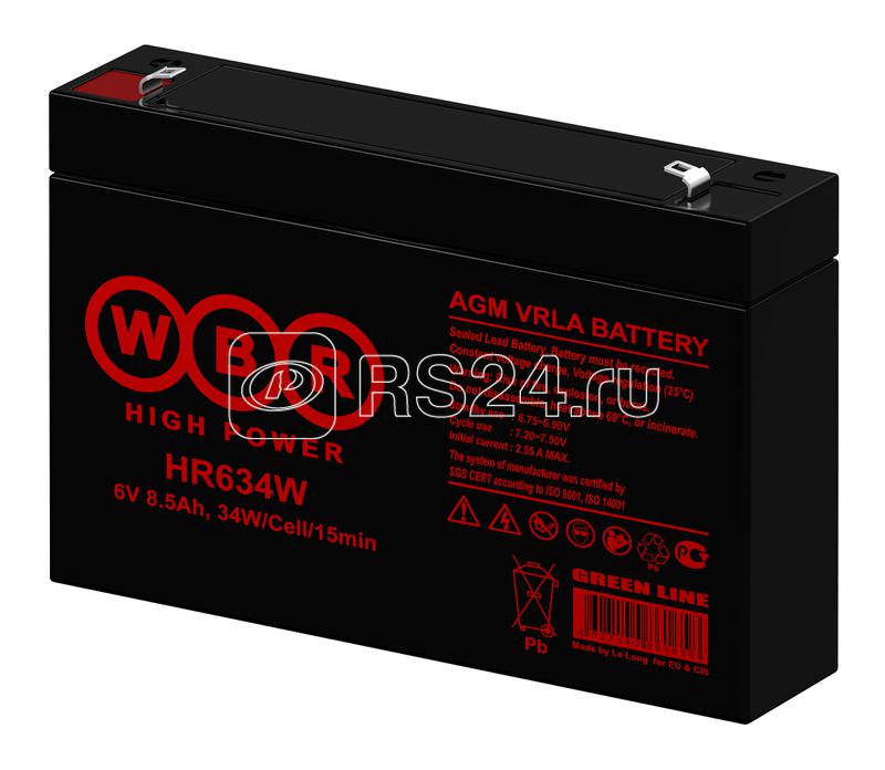 Аккумулятор 6В 9А.ч WBR HR634W WBR