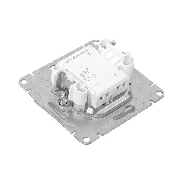 Выключатель кнопочный 2-кл. СП Эпика механизм алюм. EKF UP1-SWA-23