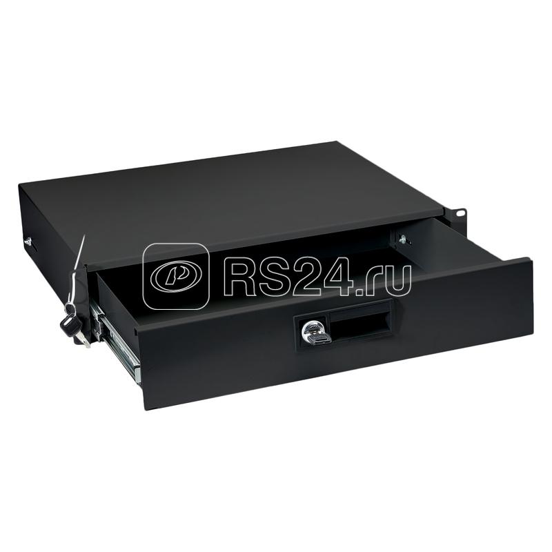 Ящик для документов 2U DRW-2U-BK Г=360мм черн. RAL 9004 Cabeus 8637c