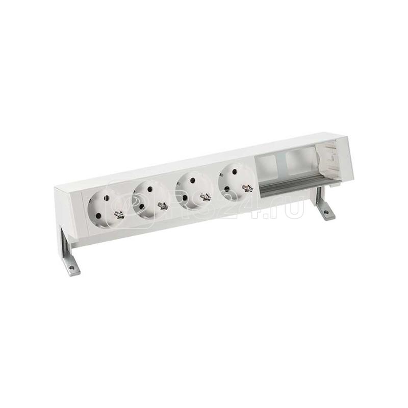 Блок розеточный настольный 4х2P+E 2 пустых мод. бел. Simon 400 42604000-130