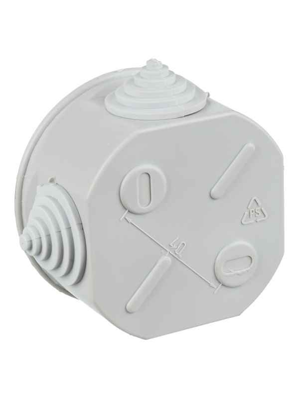 Коробка распаячная ОП 75х40 IP44 KM41237 (4 каб.ввод.) IEK UKO11-075-040-000-K41-44
